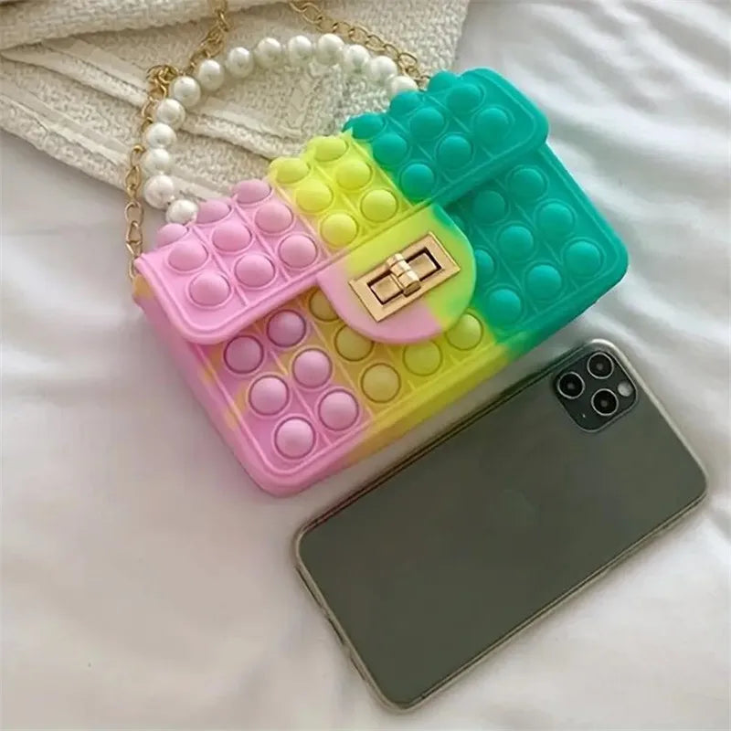 Silicone Love Bubble Pop It Handbag