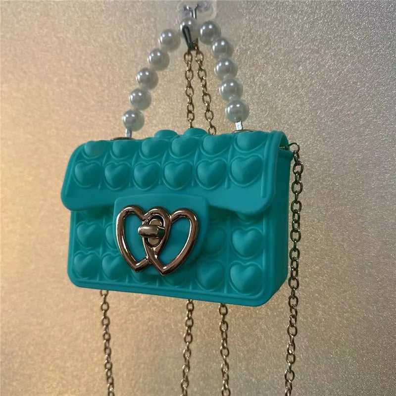 Silicone Love Bubble Pop It Handbag