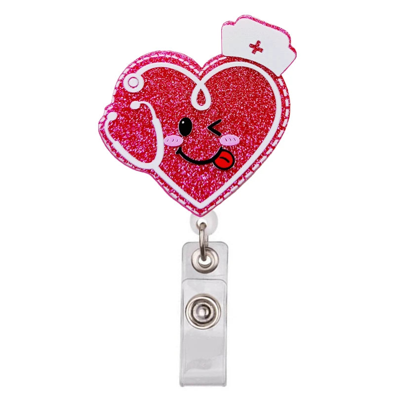 Cartoon PVC Nurse Badge Reel