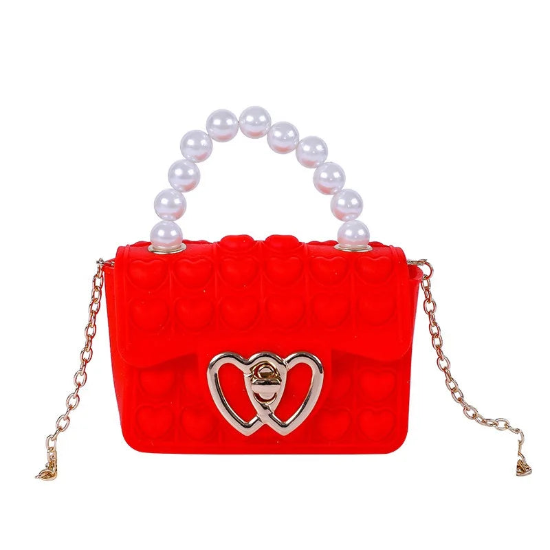 Silicone Love Bubble Pop It Handbag