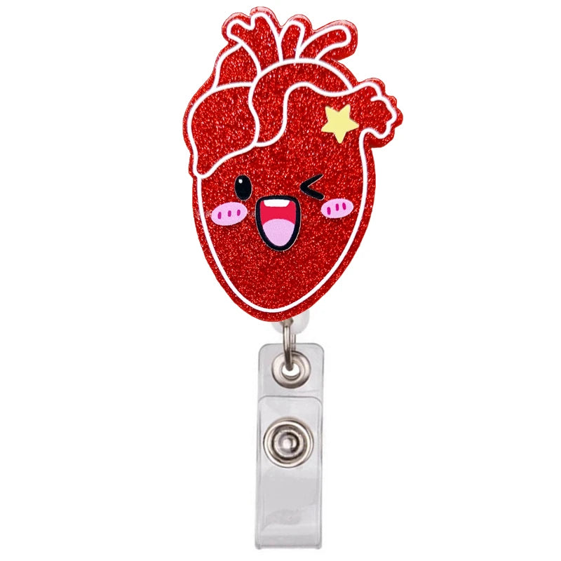 Cartoon PVC Nurse Badge Reel