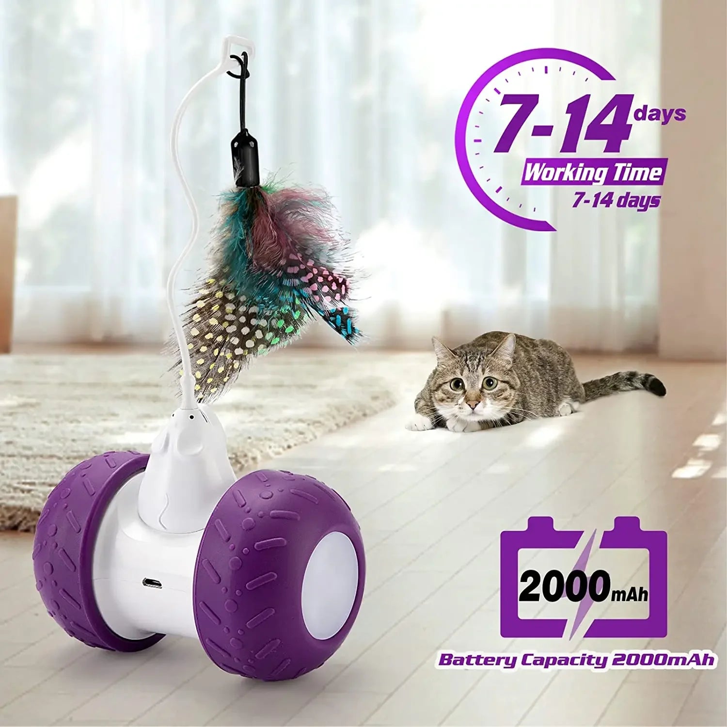 ATUBAN Automatic Interactive Cat Toy