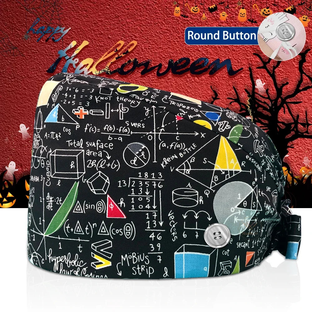 Surgical Skull Printing Scrub Hat