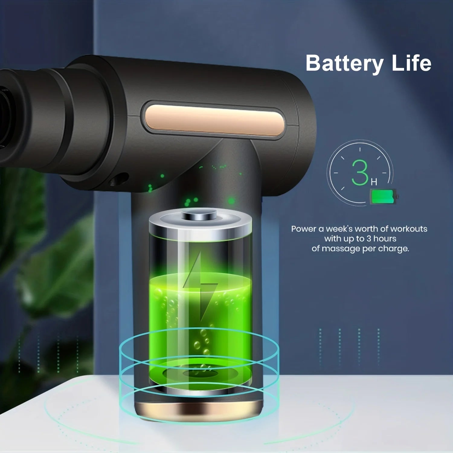 LED Touch Screen Massage Gun
