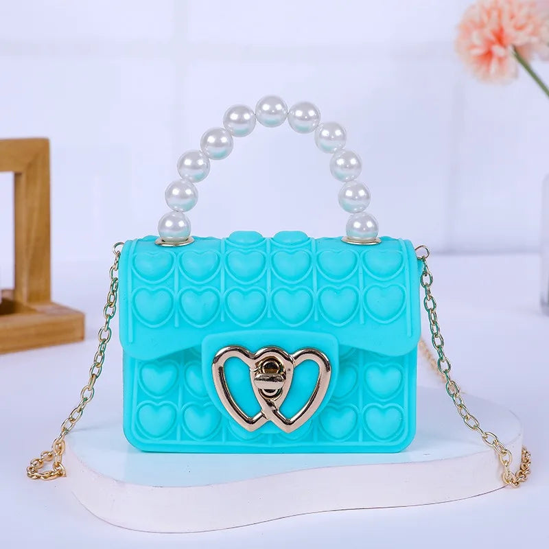 Silicone Love Bubble Pop It Handbag