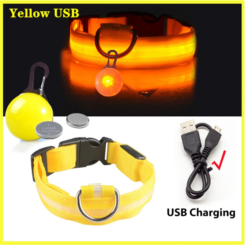 USB Glowing Dog Collar