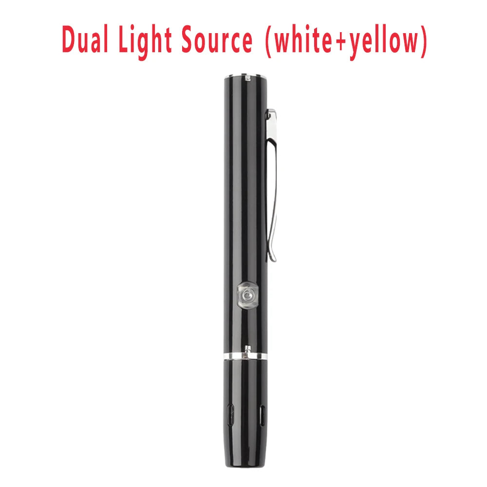 USB Rechargeable Medical Handy Pen Light Mini Nursing Flashlight LED Torch Lamp With Clip Pocket Led Flashlight LED Pocket Torch
