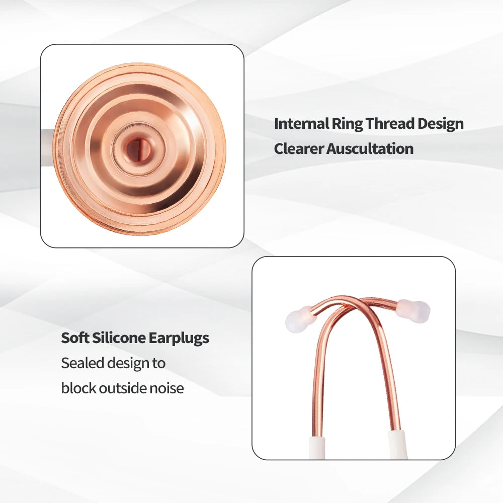 Professional Medical Single Head DoctorStethoscope Medical Equipment Device Heart Lung Cardiology Stethoscopes Nurse Student Vet