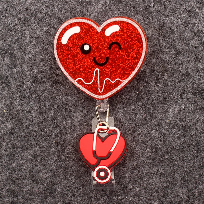 Shiny PVC Nurse Badge Reel