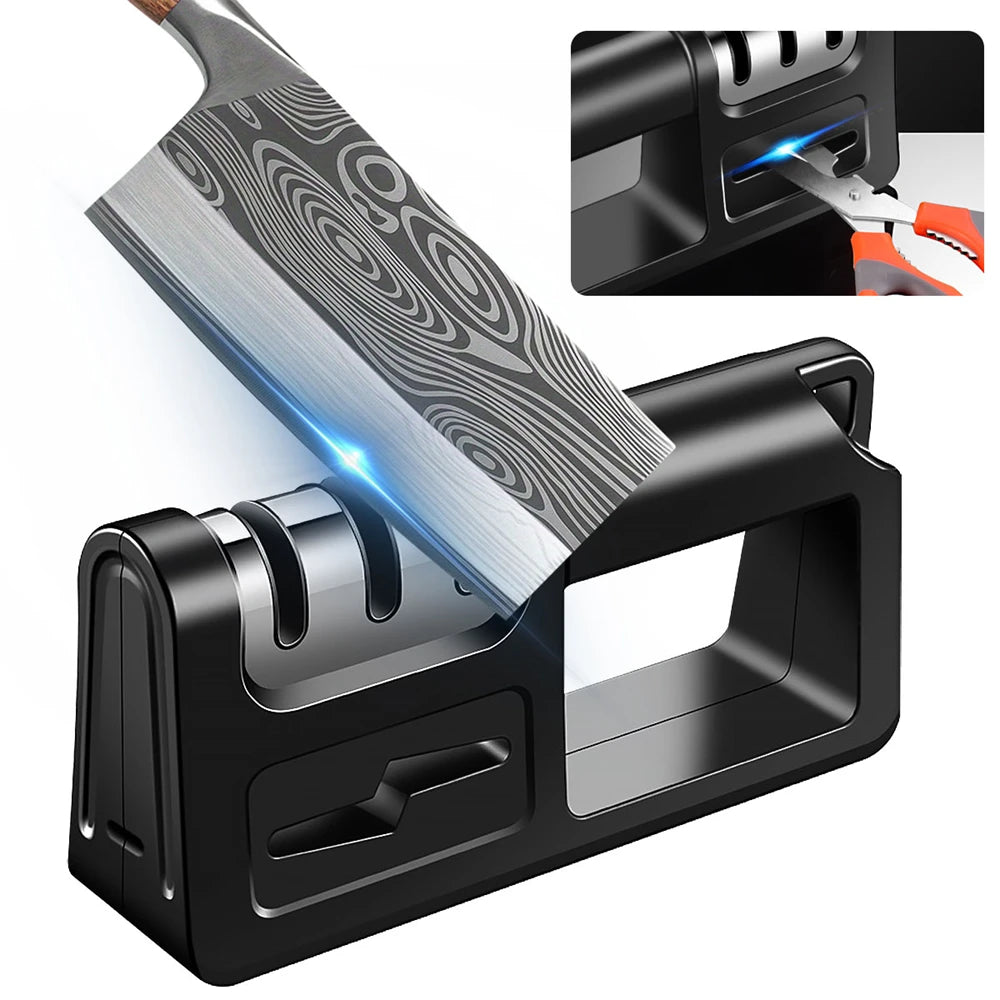 Adjustable Four-In-One Stainless Steel Knife Sharpener
