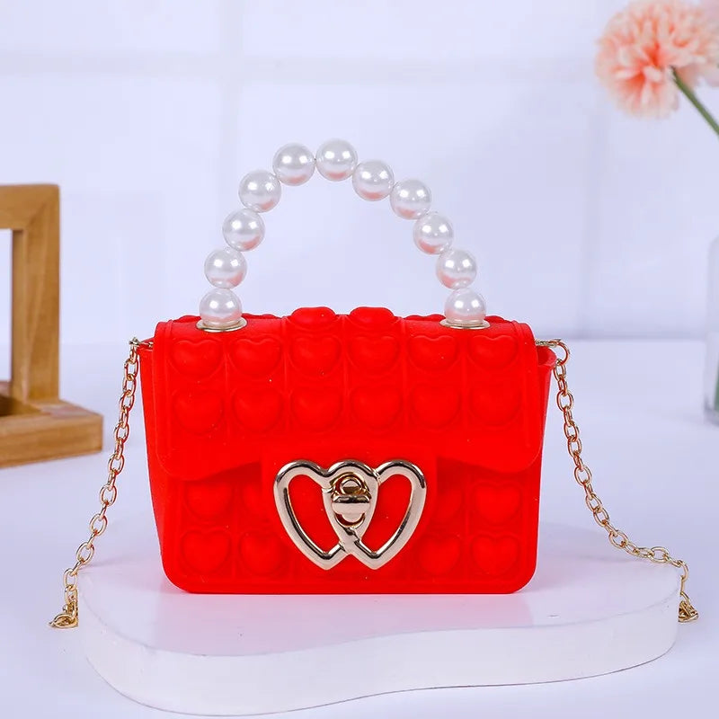 Silicone Love Bubble Pop It Handbag