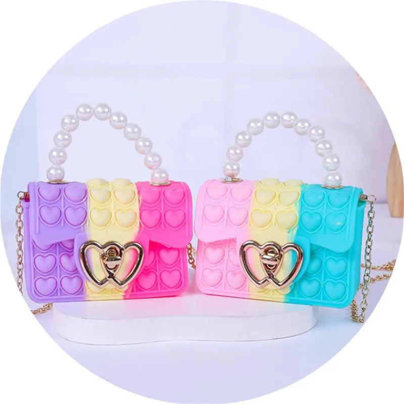 Silicone Love Bubble Pop It Handbag