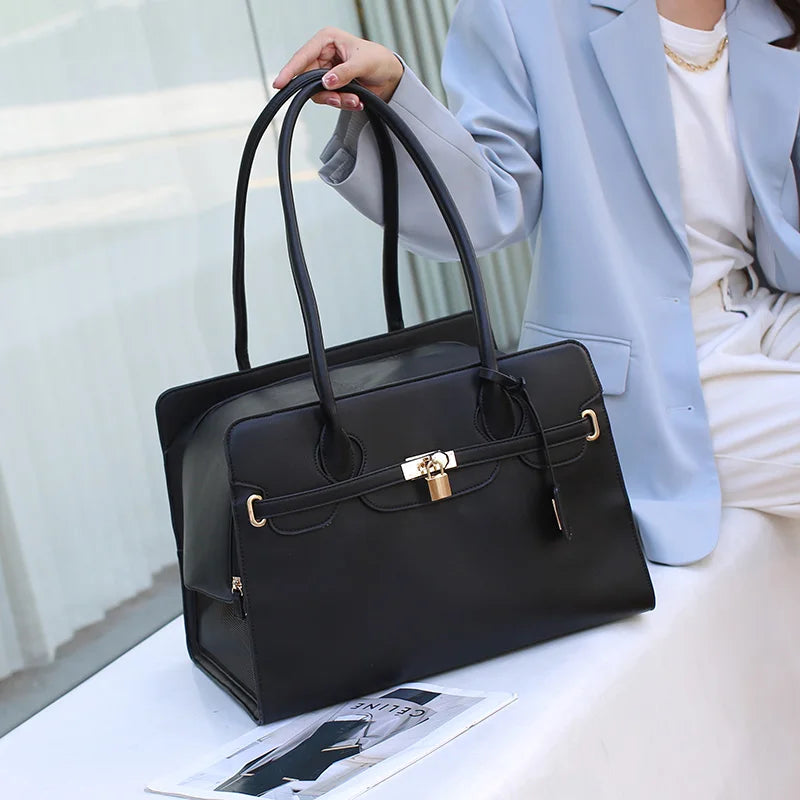 Luxury PU Leather Pet Carrier