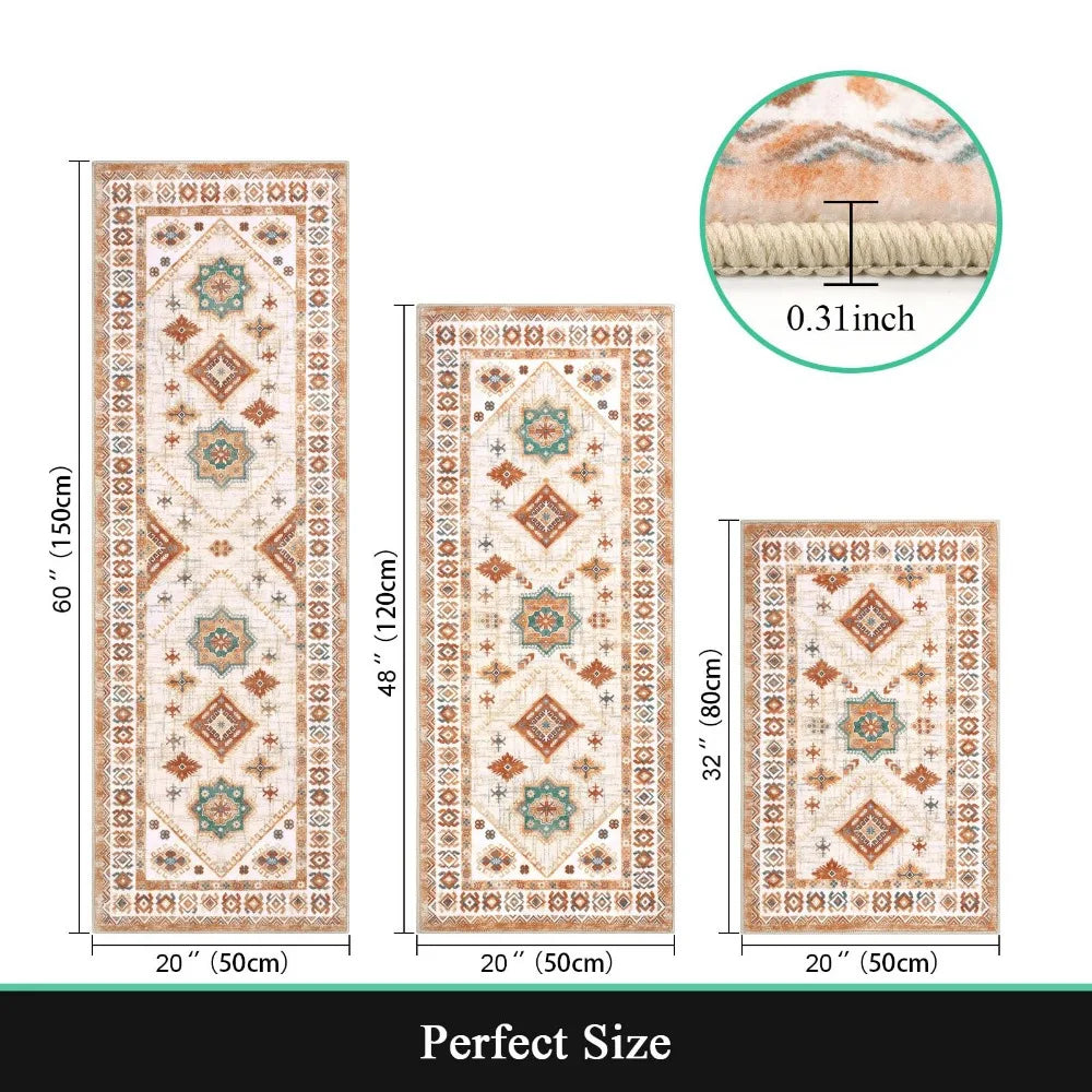 Piece Washable Kitchen Rug Set