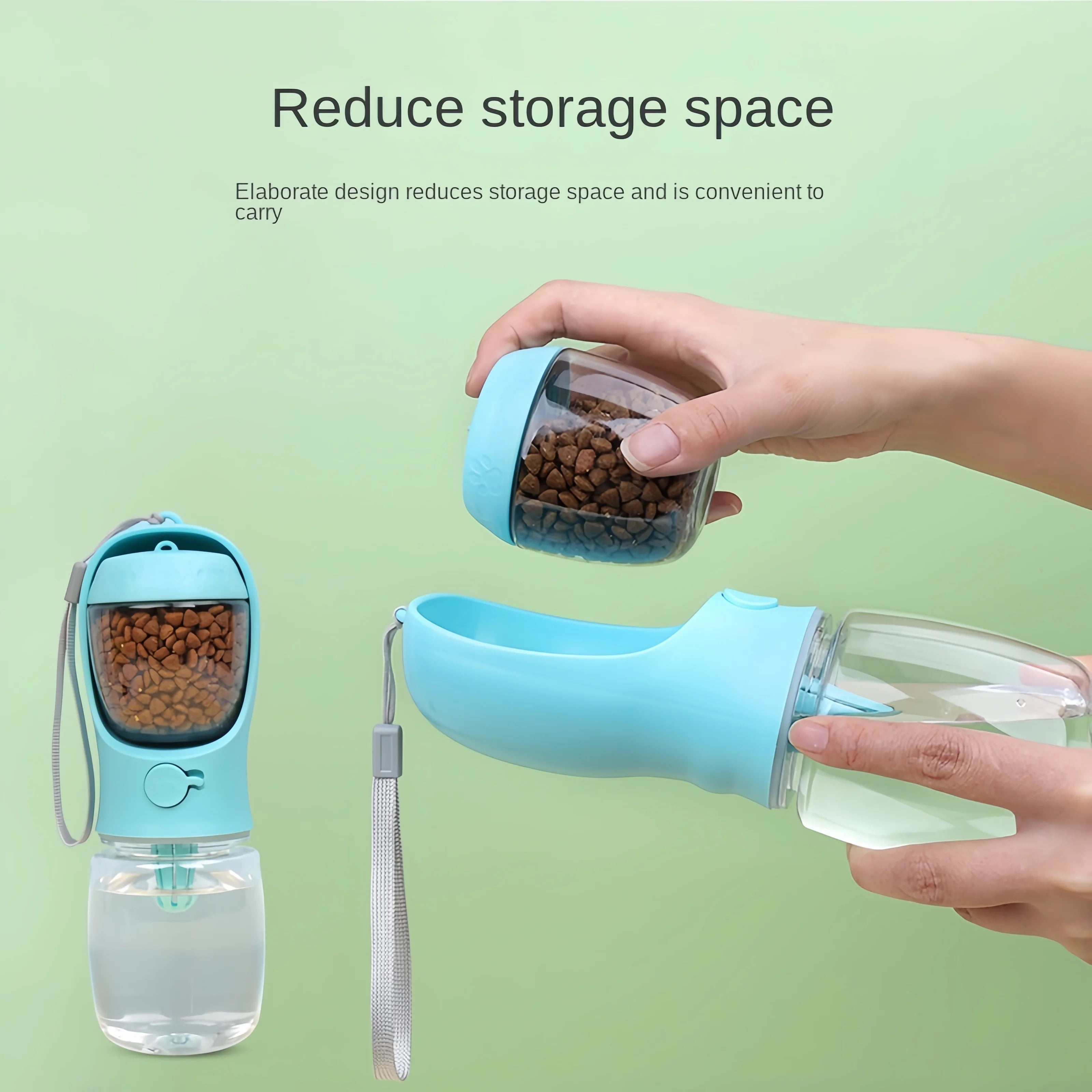 Portable Pet Water Bottle with Feeder**