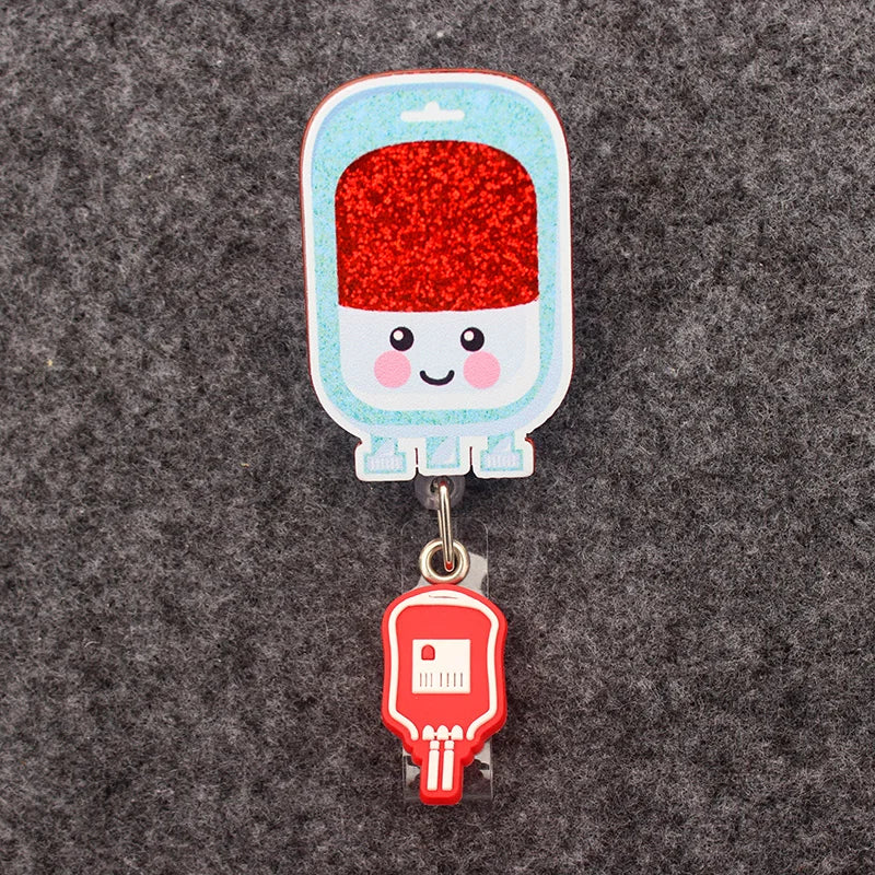 Shiny PVC Nurse Badge Reel