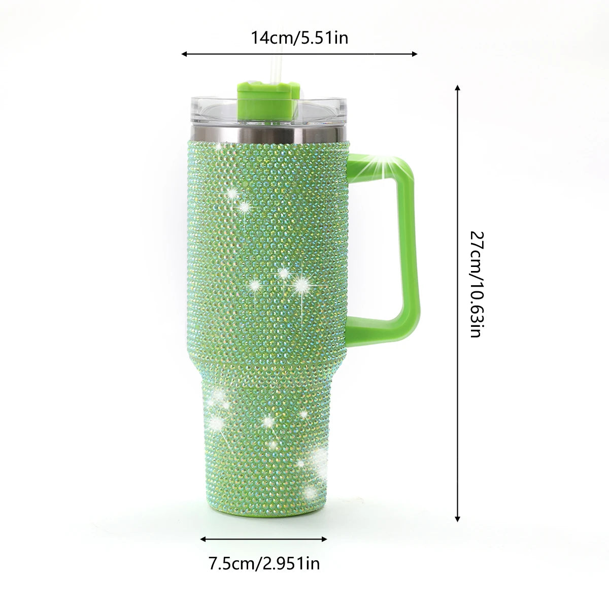 Sparkling Studded 40oz Insulated Tumbler