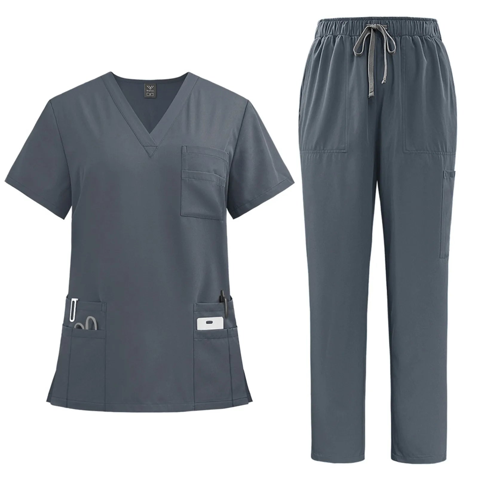 2 Piece Medical Nurse Uniform Workwear Medical Scrubs Set