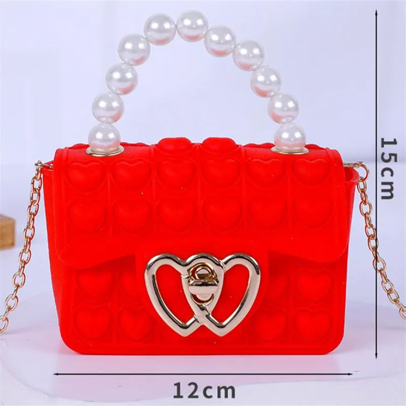 Silicone Love Bubble Pop It Handbag