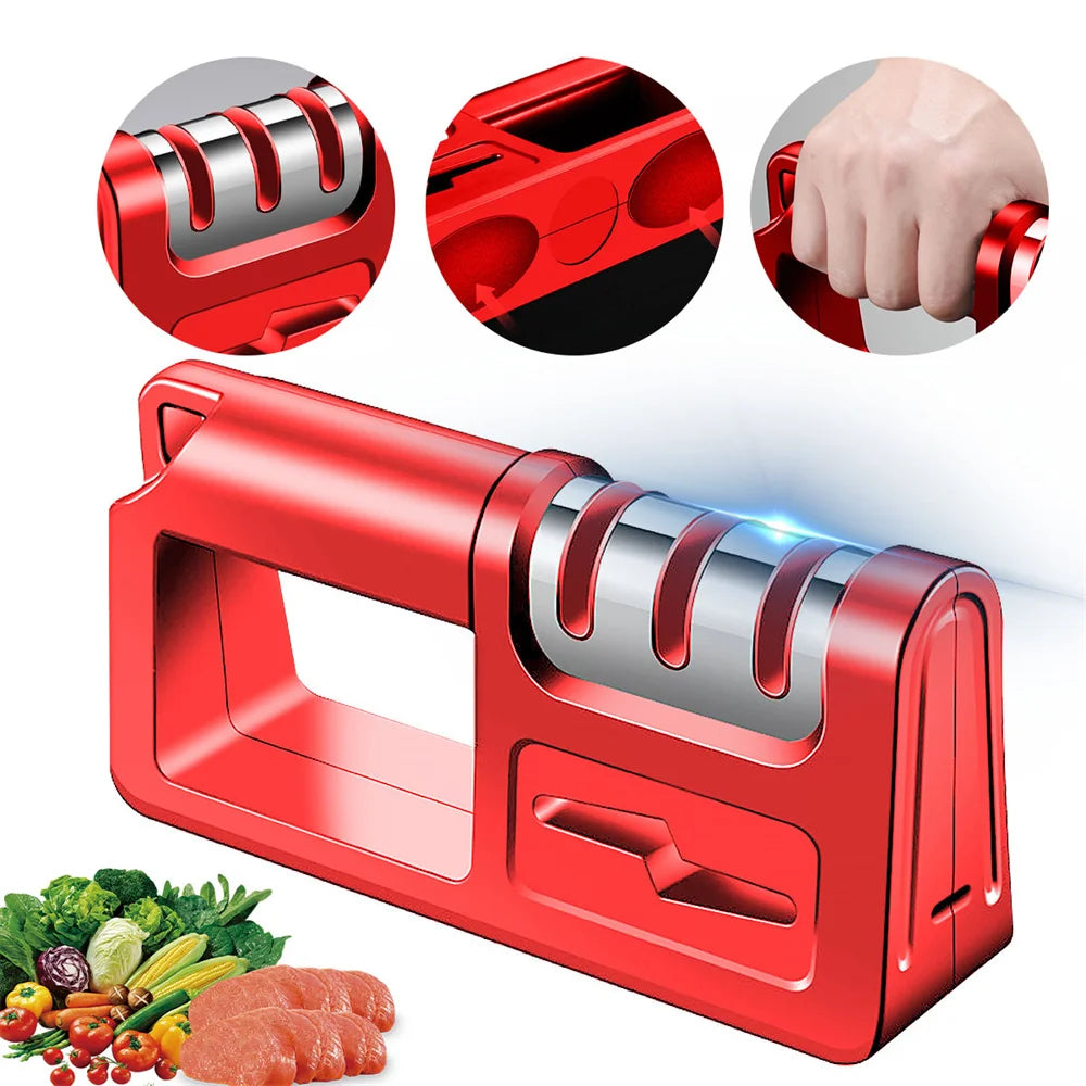 Adjustable Four-In-One Stainless Steel Knife Sharpener