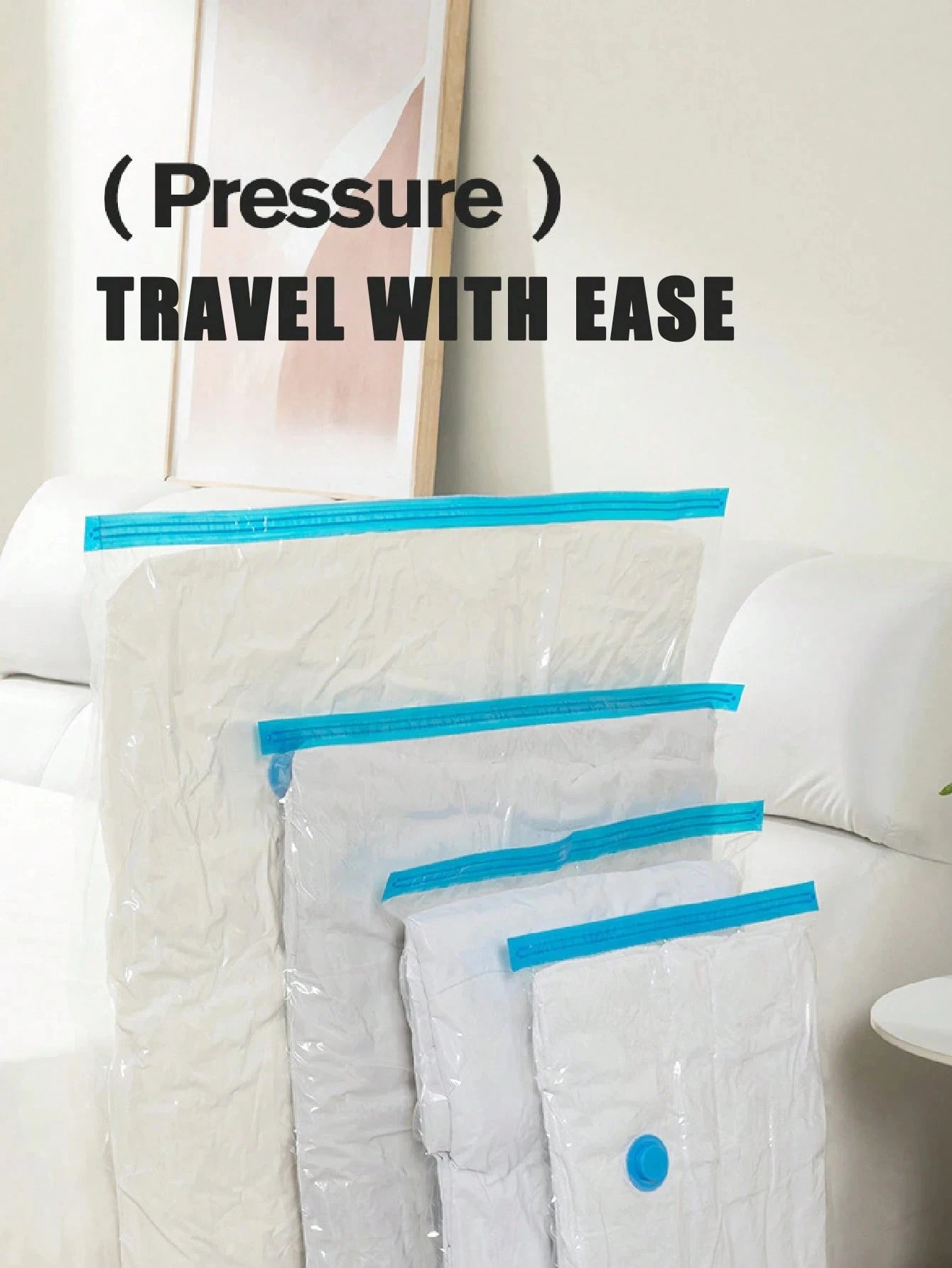 Vacuum Compression Bags Set with Portable Hand Pump, Bedding & Clothes – Essential Travel Storage Solution, Vacuum Bag