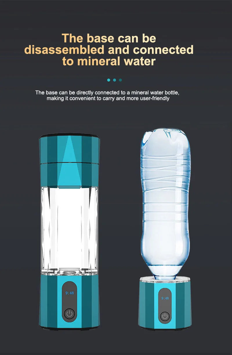 6000 PPB High Concentration of  Hydrogen Water Generator Bottle SPE&PEM TYpe Charge Akaline Water Ionizer