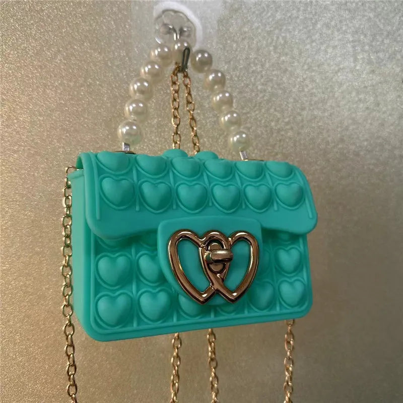 Silicone Love Bubble Pop It Handbag