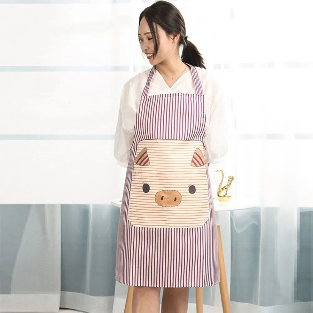 Cartoon Pig Kitchen Apron