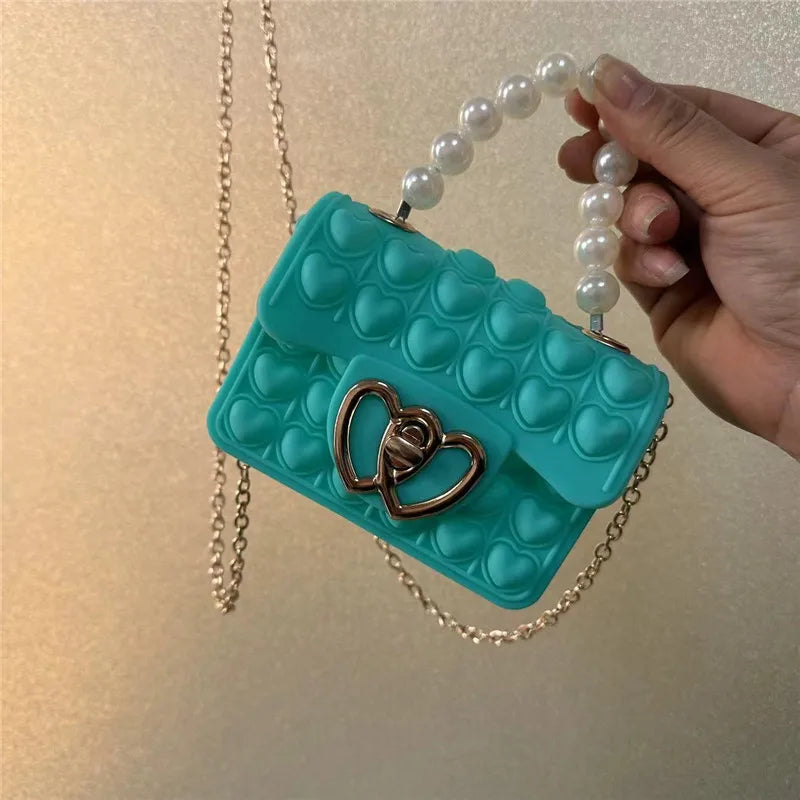 Silicone Love Bubble Pop It Handbag