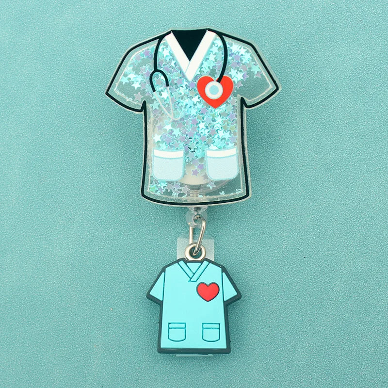 Shiny PVC Nurse Badge Reel