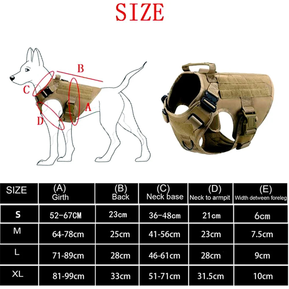 K9 Tactical Dog Harness Set