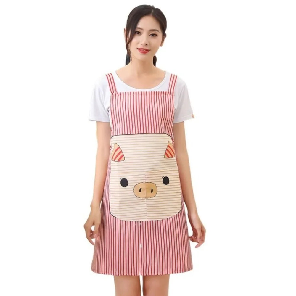 Cartoon Pig Kitchen Apron