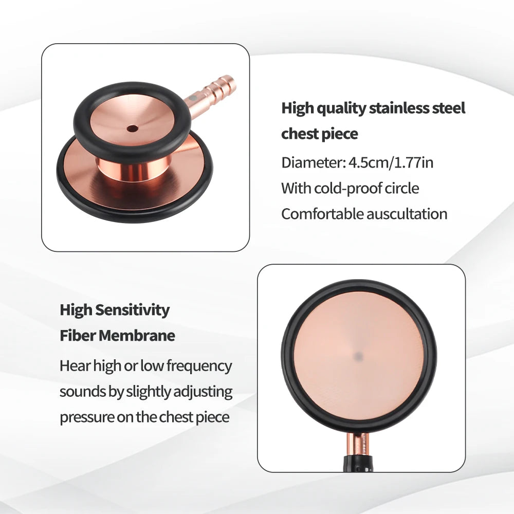 Medical Double sided Stethoscope Medical Equipment Professional Heart Lung Cardiology Double Head Stethoscope Nurse Student Vet