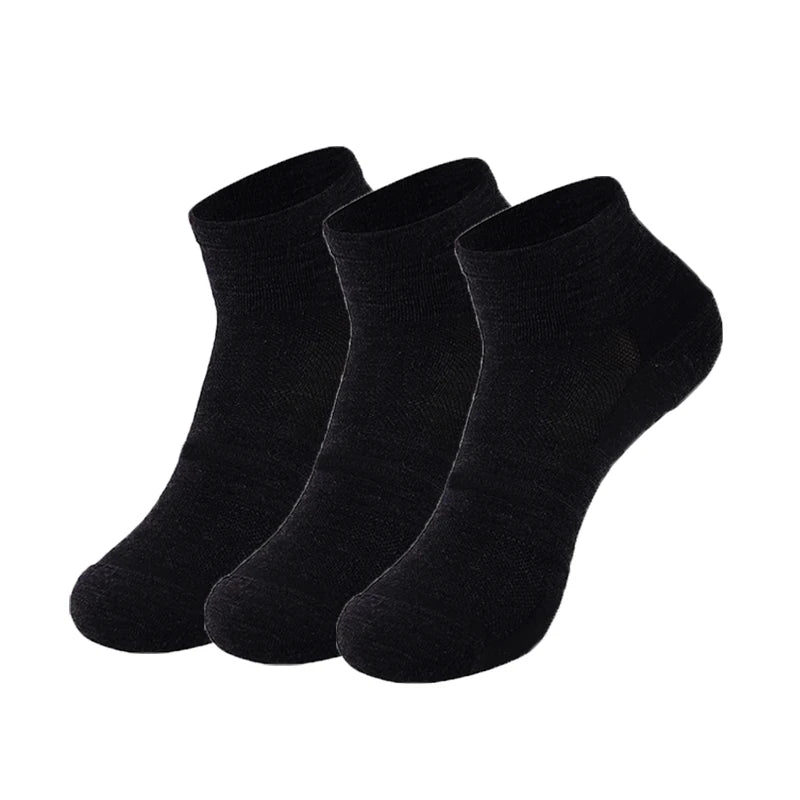 65% Merino Wool Ankle Socks Men Women Merino Wool Athletic Ultra-Light Thin Running Tennis Golf Socks Moisture Wicking