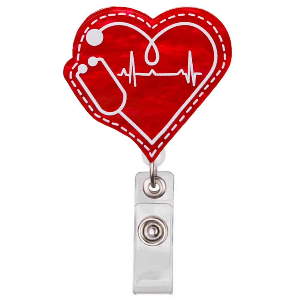 Cartoon PVC Nurse Badge Reel