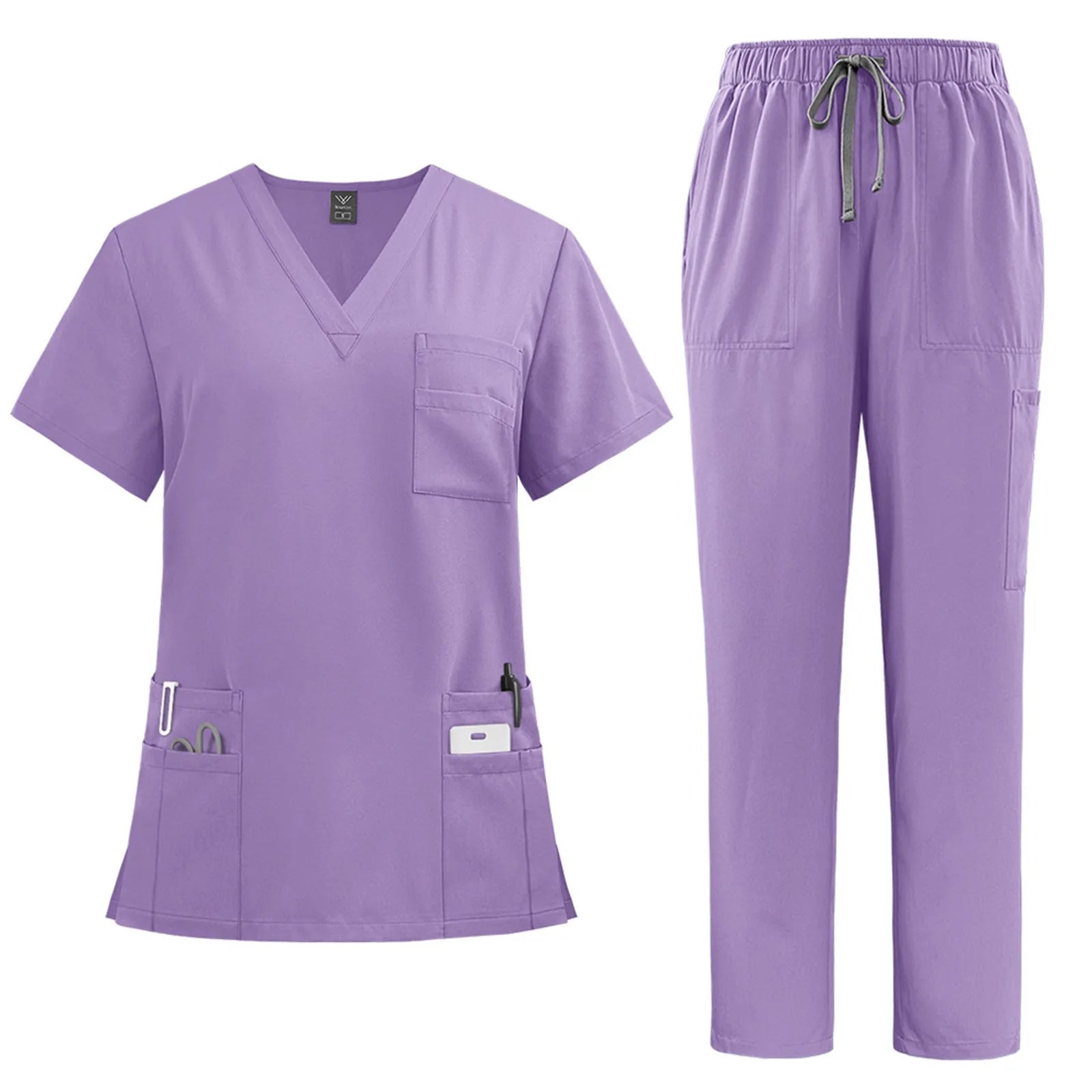2 Piece Medical Nurse Uniform Workwear Medical Scrubs Set