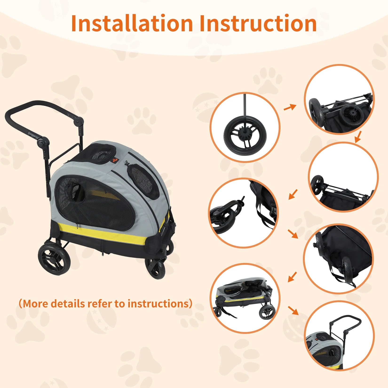 2-in-1 Dog Stroller Carrier