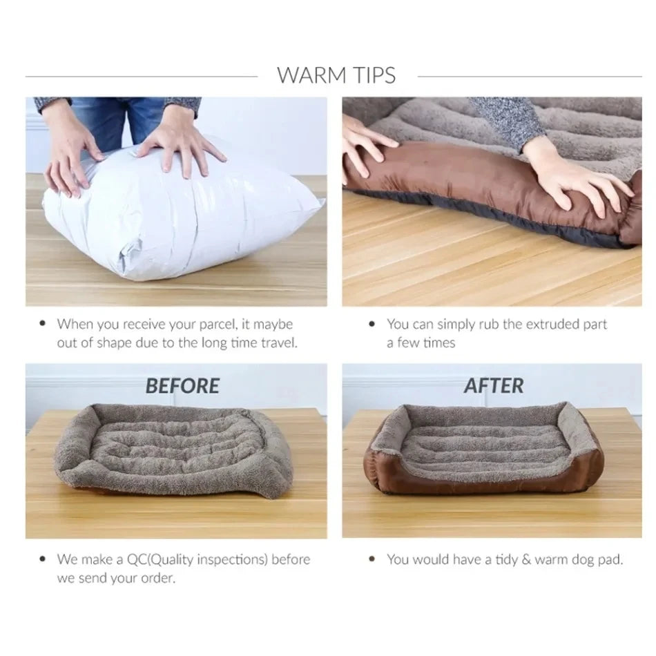Plush Pet Bed for Cats and Dogs