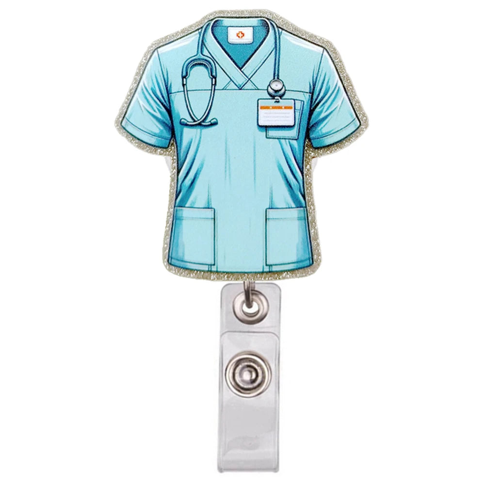 Cartoon PVC Nurse Badge Reel