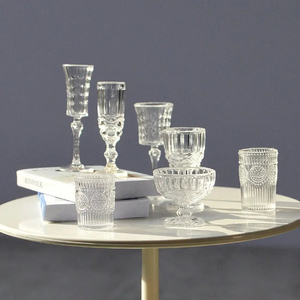 Miniature Dollhouse Wine Glass Set