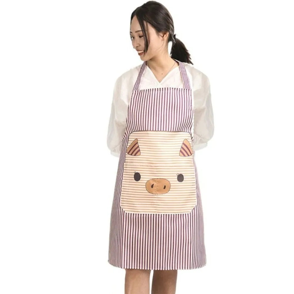 Cartoon Pig Kitchen Apron