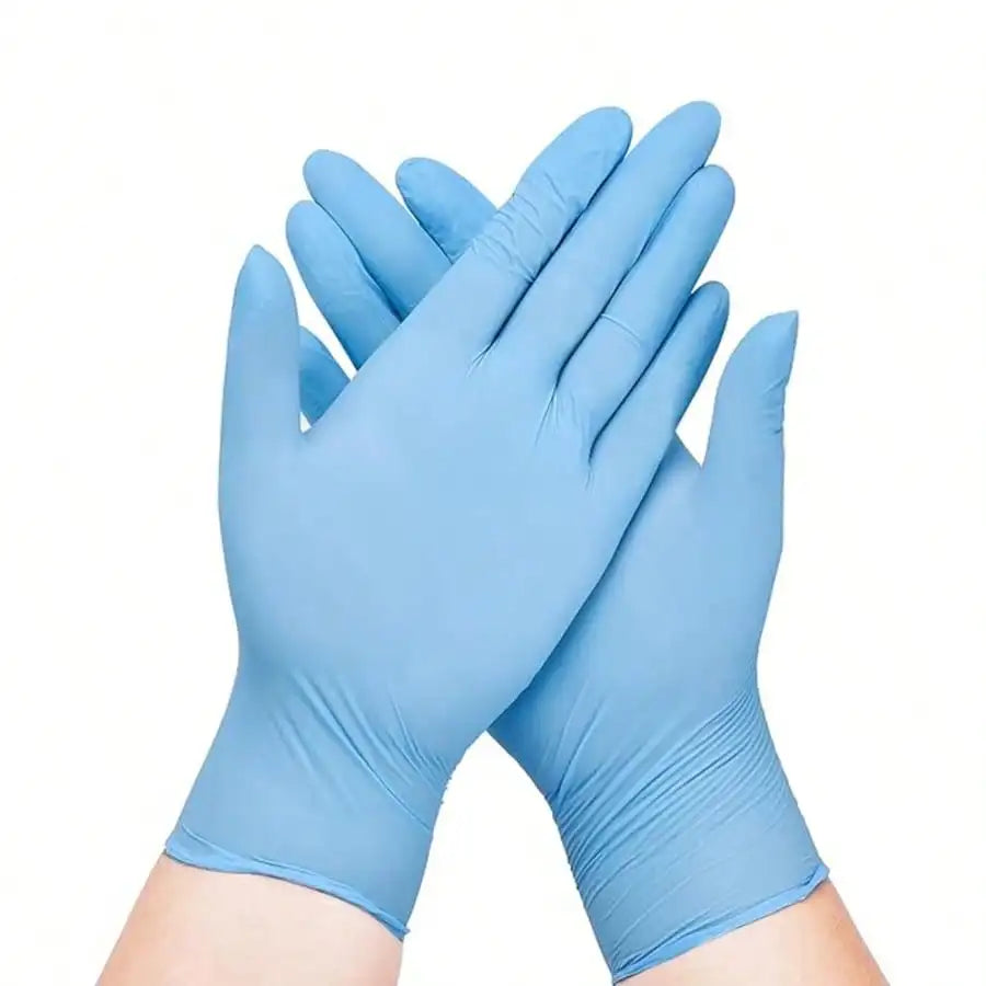 100 Pcs Durable & Thick Nitrile Disposable Gloves - High-Elasticity, Latex-Free & Powder-Free For Cooking, Cleaning & Food Prep -