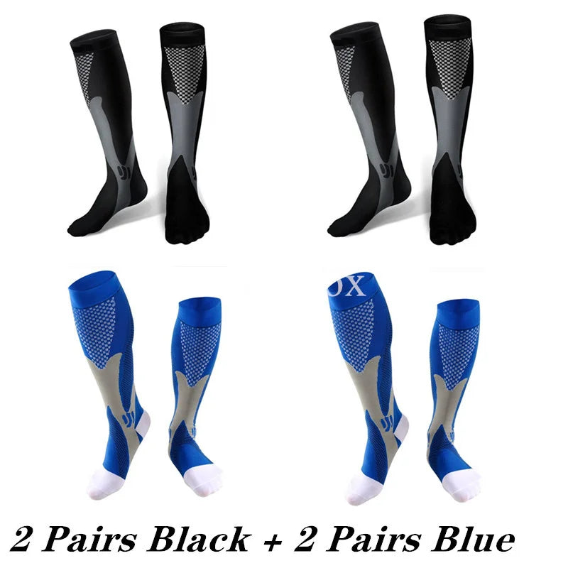 Compression Socks Knee High 2-4 Pairs