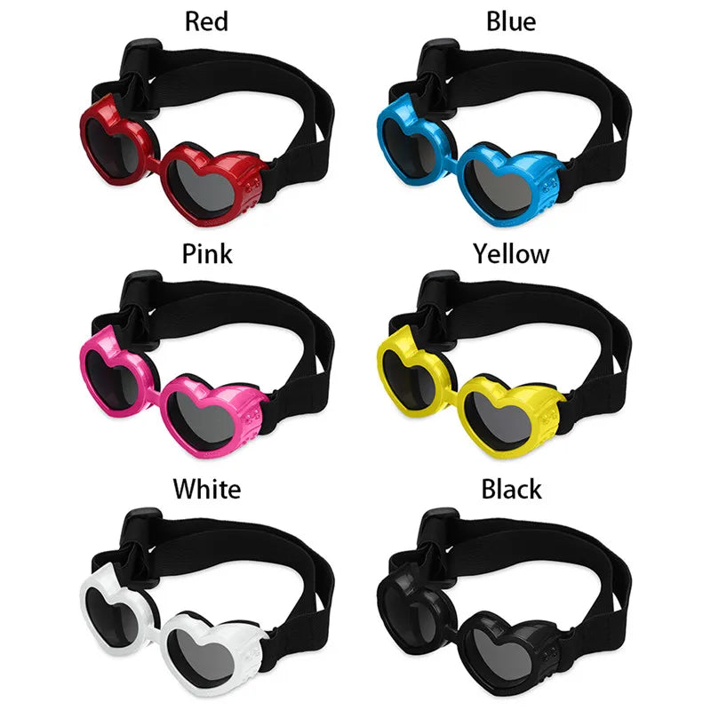 Heart-Shaped Dog Goggles | UV Protection
