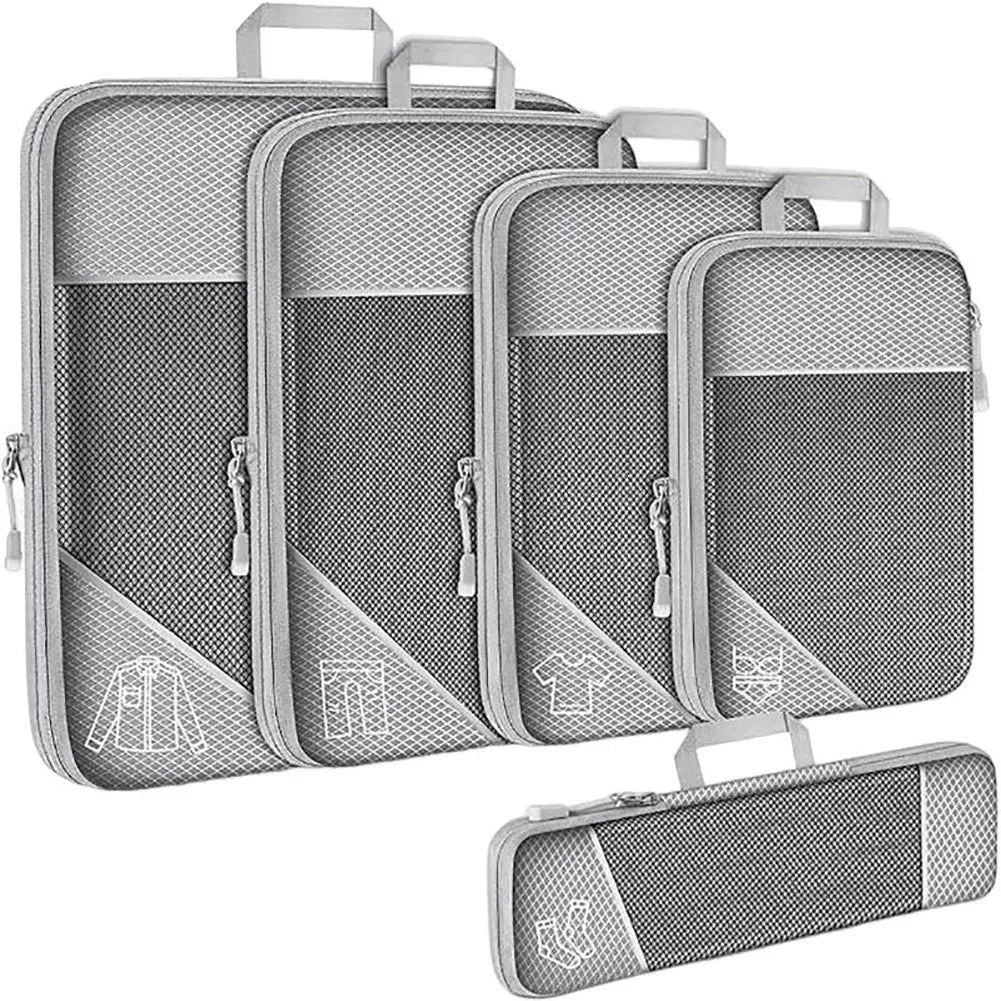 5 Pack Compression Packing Cubes