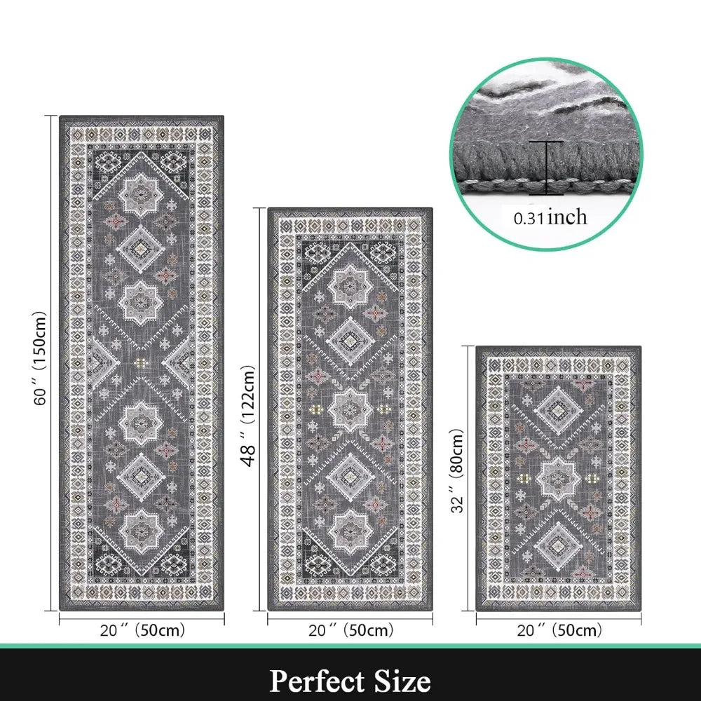 Piece Washable Kitchen Rug Set