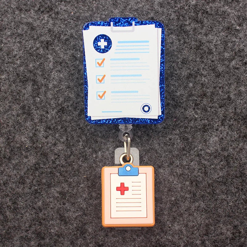 Shiny PVC Nurse Badge Reel
