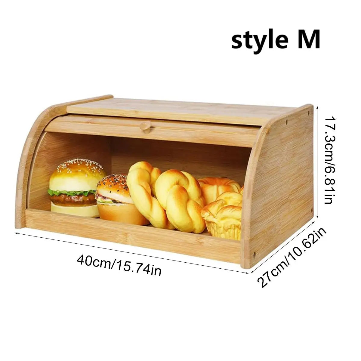 Premium Bamboo Bread Box