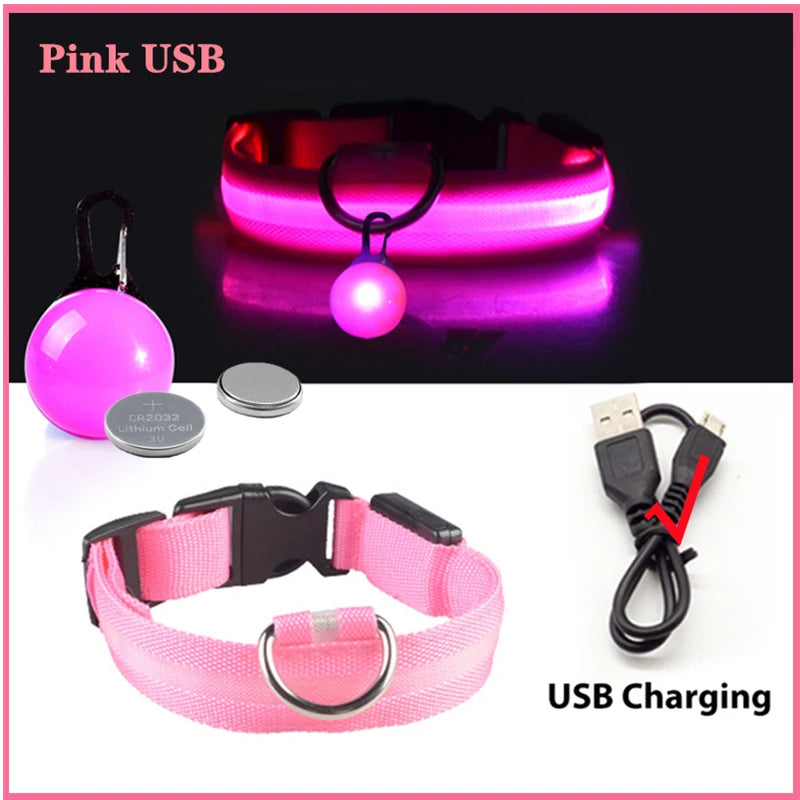 USB Glowing Dog Collar