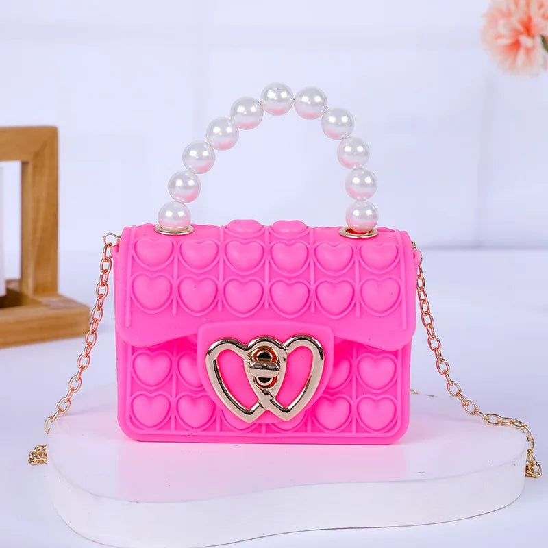 Silicone Love Bubble Pop It Handbag